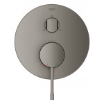 Внешняя часть смесителя для ванны GROHE Essence скрытого монтажа на 3 потребителя, круглая, темный графит матовый 