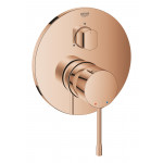Внешняя часть смесителя для ванны GROHE Essence скрытого монтажа на 3 потребителя, круглая, теплый закат глянец 