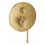 Внешняя часть смесителя для ванны GROHE Essence скрытого монтажа на 3 потребителя, круглая, холодный рассвет матовый 
