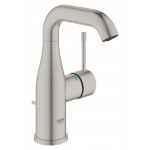 Смеситель для раковины GROHE Essence с донным клапаном, M-Size, суперсталь 