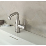 Смеситель для раковины GROHE Essence с донным клапаном, M-Size, суперсталь 