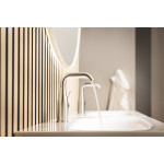 Смеситель для раковины GROHE Essence с донным клапаном, M-Size, суперсталь 