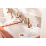 Смеситель для раковины GROHE Essence с донным клапаном, M-Size, теплый закат матовый 