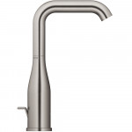 Смеситель для раковины GROHE Essence с донным клапаном, L-Size, темный графит матовый 