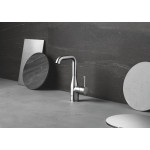 Смеситель для раковины GROHE Essence с донным клапаном, L-Size, суперсталь 