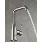 Смеситель для раковины GROHE Essence с донным клапаном, L-Size, суперсталь 