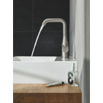 Смеситель для раковины GROHE Essence с донным клапаном, L-Size, суперсталь 