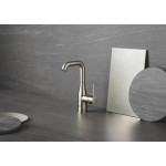 Смеситель для раковины GROHE Essence с донным клапаном, L-Size, никель матовый 