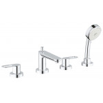 Смеситель для ванны GROHE BauLoop на 4 отверстия, на край ванны, хром 