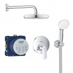 Набор для комплектации душа, GROHE Eurosmart Cosmopolitan, с верхним душем Tempesta 210, хром