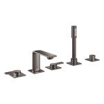 Смеситель для ванны GROHE Allure двухвентильный, на 5 отверстий, на край ванны, темный графит глянец 