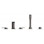 Смеситель для ванны GROHE Allure двухвентильный, на 5 отверстий, на край ванны, темный графит глянец 