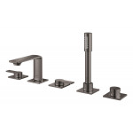 Смеситель для ванны GROHE Allure двухвентильный, на 5 отверстий, на край ванны, темный графит глянец 