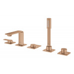 Смеситель для ванны GROHE Allure двухвентильный, на 5 отверстий, на край ванны, теплый закат матовый 