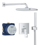 Готовый комплект для ванной комнаты GROHE Eurocube, с верхним душем Tempesta 250 Cube, хром 