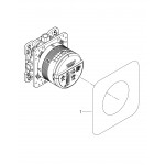Готовый комплект для ванной комнаты GROHE Eurocube, с верхним душем Tempesta 250 Cube, хром 