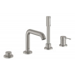 Смеситель для ванны GROHE Essence на 4 отверстия, на край ванны, суперсталь 