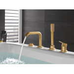 Смеситель для ванны GROHE Essence на 4 отверстия, на край ванны, холодный рассвет глянец 