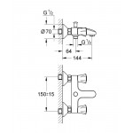 Смеситель для ванны GROHE Costa L, хром 
