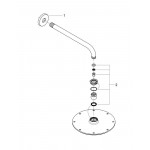 Верхний душ с кронштейном GROHE Rainshower Cosmopolitan Metal, диаметр 210 мм, хром 