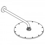 Верхний душ с кронштейном GROHE Rainshower Cosmopolitan Metal, диаметр 310 мм, с ограничением расхода воды, хром 