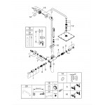 Душевая система с термостатом для настенного монтажа, GROHE Euphoria System 230, хром