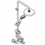 Душевая система с однорычажным смесителем для ванны, настенный монтаж, GROHE Tempesta Cosmopolitan System 200, хром