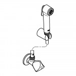 Душевой набор с угловым вентилем, 1 вид струи, GROHE Tempesta Trigger Spray, хром