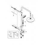 Душевая система Flex наружного монтажа с переключателем, GROHE Tempesta System 210, хром