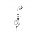 Душевой набор GROHE New Tempesta 100 с ручным душем и подключением для душевого шланга, хром