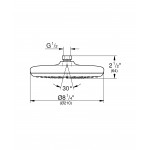 Верхний душ GROHE Tempesta 210, расход 6.8 л/мин, хром 
