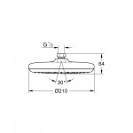 Верхний душ GROHE Tempesta 210, хром 