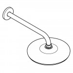 Верхний душ с душевым кронштейном 286 мм, 1 режим струи, GROHE Tempesta 210, хром