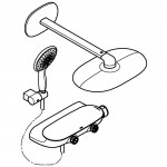 Душевая система GROHE Rainshower SmartControl 360 MONO с термостатическим смесителем, без встраиваемой части, хром 