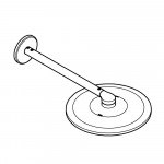 Верхний душ GROHE Rainshower SmartActive 310 и душевой кронштейн 430 мм, 2 режима струи, теплый закат матовый 