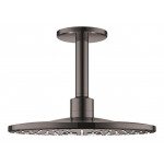 Верхний душ GROHE Rainshower SmartActive 310 с потолочным душевым кронштейном 142 мм, 2 режима струи, темный графит глянец (26477A00)
