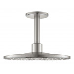 Верхний душ Rainshower 310 SmartActive, круглый, 2 режима струи и потолочный душевой кронштейн 142 мм, суперсталь (GROHE 26477DC0