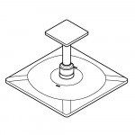Верхний душ Rainshower SmartActive Cube 310, квадратный, 2 режима струи и потолочный душевой кронштейн 142 мм, суперсталь 