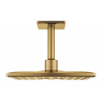 Верхний душ GROHE Rainshower SmartActive 310 Cube с потолочным душевым кронштейном 142 мм, 2 режима струи, холодный рассвет матовый 