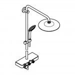 Душевая система с термостатом для настенного монтажа, GROHE Euphoria SmartControl System 260, хром (26509000)