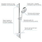 Душевой гарнитур GROHE RainShower SmartActive 130, хром (26546000)
