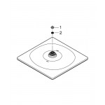 Верхний душ с одним режимом, GROHE Rainshower Mono 310 Cube, хром