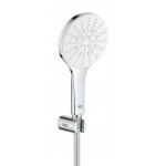 Душевой набор GROHE Rainshower SmartActive 130, 3 вида струй, белая луна 