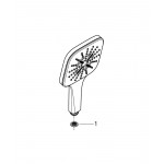 Ручной душ GROHE Rainshower SmartActive 130 Cube, 3 вида струй, темный графит глянец  Ручной душ GROHE Rainshower SmartActive 130 Cube, 3 вида струй, темный графит глянец