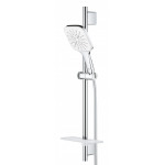 Душевой гарнитур GROHE Rainshower SmartActive 130 Cube, 3 вида струй, белая луна 
