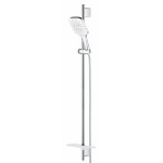 Душевой гарнитур GROHE Rainshower SmartActive 130 Cube, 3 вида струй, белая луна 