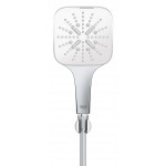Душевой набор GROHE Rainshower SmartActive 130 Cube, 3 вида струй, белая луна 