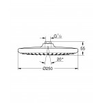 Верхний душ GROHE Tempesta 250, круглый, хром (26662000)