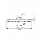 Верхний душ GROHE Tempesta 250, круглый (низ-хром, верх-белый), хром 