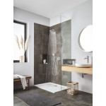 Верхний душ GROHE Tempesta 250, круглый (низ-хром, верх-белый) + Душевой кронштейн 380 мм, хром 